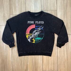 Pink Floyd Wish You Were Here Sweatshirt Mens L Black Graphic Band Rock